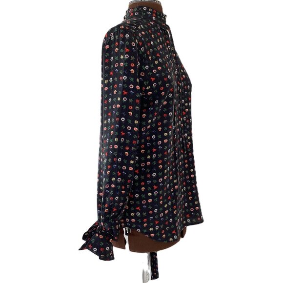 Equipment Colourful Floral Print Silk Blouse - Picture 2 of 7